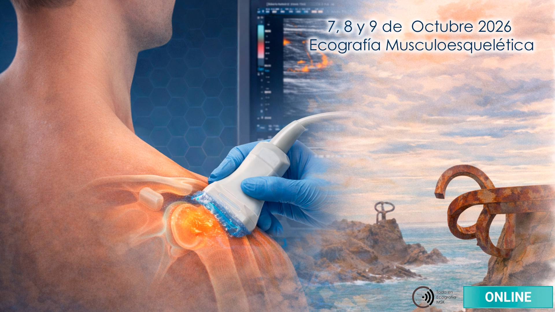 Cursos Sonoacademy Todo en ecografía músculo-esquelética Tu comunidad ecografia ONLINE XVIII Curso ecografía músculo-esquelética San Sebastián
